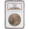 Image 1 : 1881-S $1 Morgan Silver Dollar Coin NGC MS65 Nice Toning