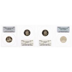 Set of (4) 2005-S Proof State Quarter Coins PCGS PR69DCAM