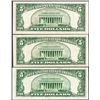 Image 2 : Lot of (3) 1953A $5 Silver Certificate Notes