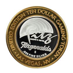.999 Silver Fitzgeralds Casino & Hotel Las Vegas, NV $20 Limited Edition Gaming Token