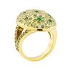 Image 4 : 18KT Yellow Gold 2.78 ctw Tsavorite, Emerald and Diamond Ring