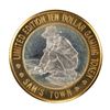 Image 2 : .999 Fine Silver Sam's Town Casino Las Vegas $10 Limited Edition Gaming Token