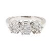 Image 2 : 14KT White Gold 1.10 ctw Diamond Ring