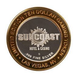 .999 Fine Silver Suncoast Las Vegas, Nevada $10 Limited Edition Gaming Token