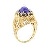 Image 4 : 14KT Yellow Gold 1.50 ctw Lindy Star Sapphire and Diamond Ring