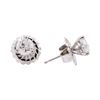 Image 2 : 14KT White Gold 1.35 ctw Diamond Stud Earrings