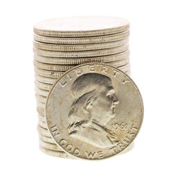 Roll of (20) Brilliant Uncirculated 1961-D Franklin Half Dollar Coins