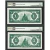 Image 2 : (2) Consecutive 1923 $1 Dominion of Canada Notes DC-25o PMG Choice Uncirculated 63EPQ