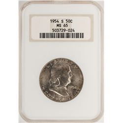 1954-S Franklin Half Dollar Coin NGC MS65
