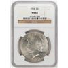 Image 1 : 1924 $1 Peace Silver Dollar Coin NGC MS65