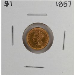 1857 $1 Indian Princess Head Gold Dollar Coin
