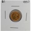 Image 1 : 1857 $1 Indian Princess Head Gold Dollar Coin