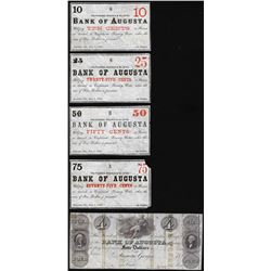 Group of Bank of Augusta, GA Obsolete Notes