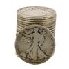 Image 1 : Roll of (20) Assorted Date 1929 and Earlier Walking Liberty Half Dollar Coins