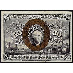 March 3, 1863 Second Issue Fifty Cent Fractional Currency Note