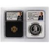 Image 1 : 1792-2017 Half Disme 1/10 oz. Gold & 1oz. Silver Medals NGC PF70 W/ Moy Signature Set