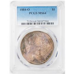 1884-O $1 Morgan Silver Dollar Coin PCGS MS64 Amazing Toning