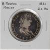 Image 1 : 1821 Zs RG Mexico 8 Reales Silver Coin