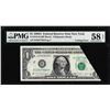 Image 1 : 1988A $1 Federal Reserve Note Cutting ERROR PMG Choice About Uncirculated 58EPQ