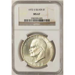 1972-S $1 Eisenhower Silver Dollar Coin NGC MS67