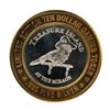 Image 1 : .999 Fine Silver Treasure Island Las Vegas, Nevada $10 Limited Edition Gaming Token