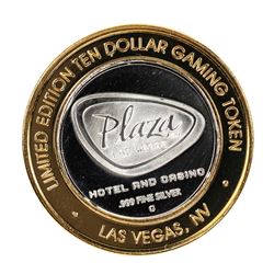 .999 Silver Plaza Las Vegas, NV $10 Casino Limited Edition Gaming Token