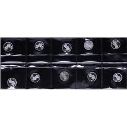 Lot of (10) Disney Mickey & Minnie Mouse Golfer 1/20 oz. .999 Fine Silver Coin Rounds