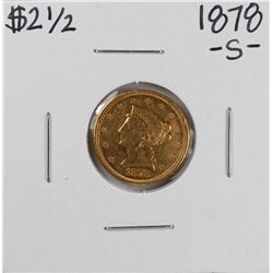 1878-S $2 1/2 Liberty Head Quarter Eagle Gold Coin