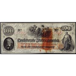 1862 $100 Confederate States of America Note