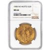 Image 1 : 1908 No Motto $20 St. Gaudens Double Eagle Gold Coin NGC MS64