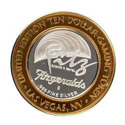 .999 Silver Fitzgeralds Casino & Hotel Las Vegas, NV $20 Limited Edition Gaming Token
