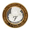 Image 2 : .999 Silver Fitzgeralds Casino & Hotel Las Vegas, NV $20 Limited Edition Gaming Token