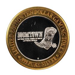 .999 Silver Boomtown Las Vegas, NV $10 Casino Limited Edition Gaming Token