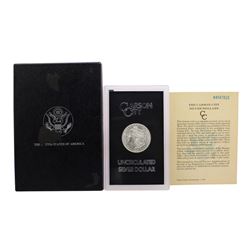 1884-CC $1 Morgan Silver Dollar Coin GSA Hoard Uncirculated w/Box & COA