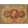 Image 1 : July 17, 1862 5 Cent 1st Issue Fractional Currency note