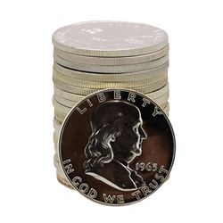 Roll of (20) Proof 1963 Franklin Half Dollar Coins