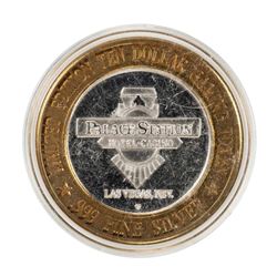 .999 Silver Palace Station Hotel and Casino $10 Casino Limited Edition Gaming Token