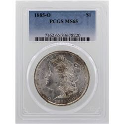 1885-O $1 Morgan Silver Dollar Coin PCGS MS65