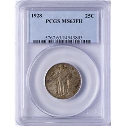 1928 Standing Liberty Quarter Coin PCGS MS63FH
