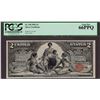 Image 1 : 1896 $2 Educational Silver Certificate Note Fr. 248 PCGS Gem Uncirculated 66PPQ