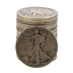 Roll of (20) Assorted Date 1929 and Earlier Walking Liberty Half Dollar Coins