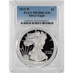 2015-W $1 Proof American Silver Eagle Coin PCGS PR70DCAM