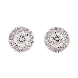 14KT White Gold 1.98 ctw Diamond Earrings