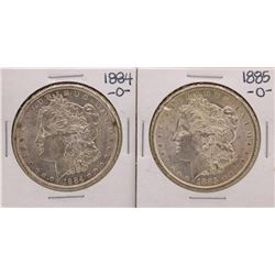Lot of 1884-O & 1885-O $1 Morgan Silver Dollar Coins