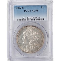 1892-S $1 Morgan Silver Dollar Coin PCGS AU53