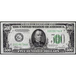 1934A $500 Federal Reserve Note Chicago