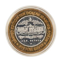 .999 Fine Silver Gold Strike Jean, Nevada $10 Limited Edition Gaming Token