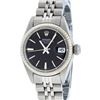 Image 2 : Rolex Ladies Stainless Steel Black Index Dial 26MM Datejust Wristwatch