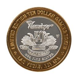 .999 Silver Flamingo Hilton Las Vegas, Nevada $10 Casino Limited Edition Gaming Token