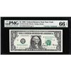 Image 1 : 1988 $1 Federal Reserve Note PMG Gem Uncirculated 66EPQ Courtesy Autograph